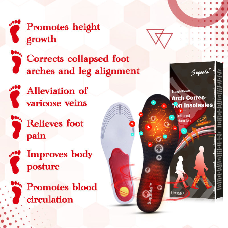 ✨Sugoola™ HeightBoost Far Infrared Titanium Ion Arch Correction Insoles