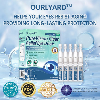 Ourlyard™  PureVision Clear Relief Eye Drops🌿💧Only Preservative-Free Drop ✅ Approved and recommended by the 🏥 AAO (American Academy of Ophthalmology) team and 🔬 FDA certified.