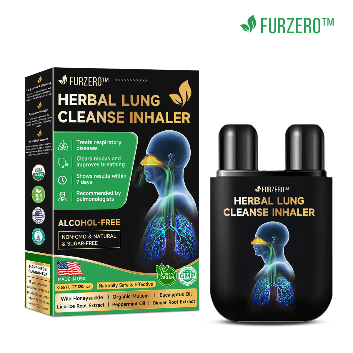 [Official Brand Flagship Store]👨‍⚕️ Furzero™ Health lung cleanse inhaler(💝Recommended by Lung Specialists💝)